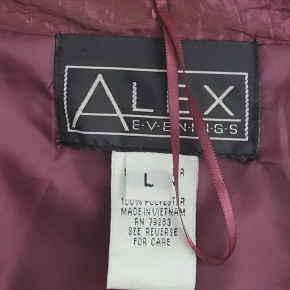 Alex Evenings Womens Large Purple Wrap Jacket Blazer With Bow Tie Accent  28CT - Picture 4 of 8